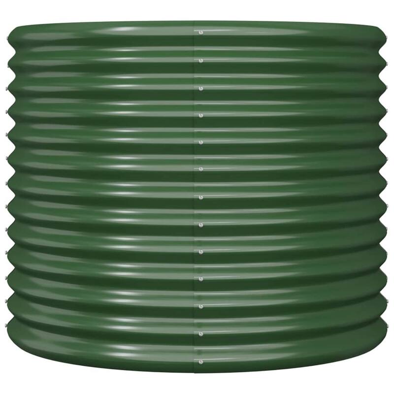 vidaXL Garden Planter Green Powder-coated steel Medium Durable - 31.5" x 31.5" x 26.8"/ 1