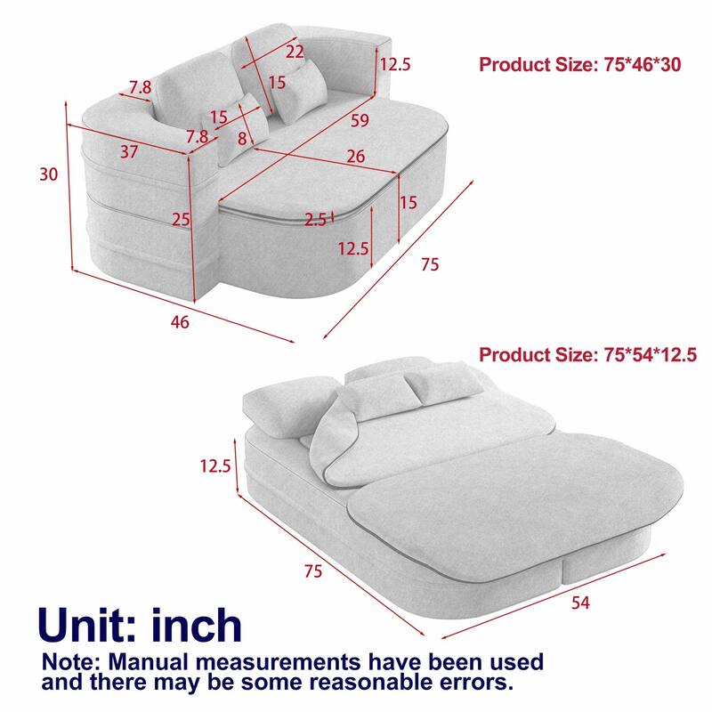 Chenille Folding Mattress Sofa