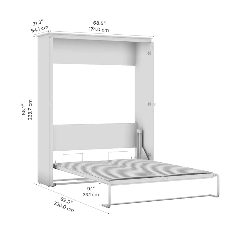 Key West 69W Queen Murphy Bed for Living Room or Guest Room by Bestar