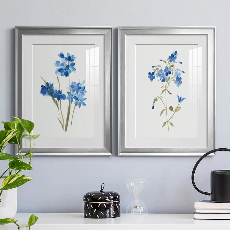 Blue Blossom Botanical I Premium Framed Print - Ready to Hang