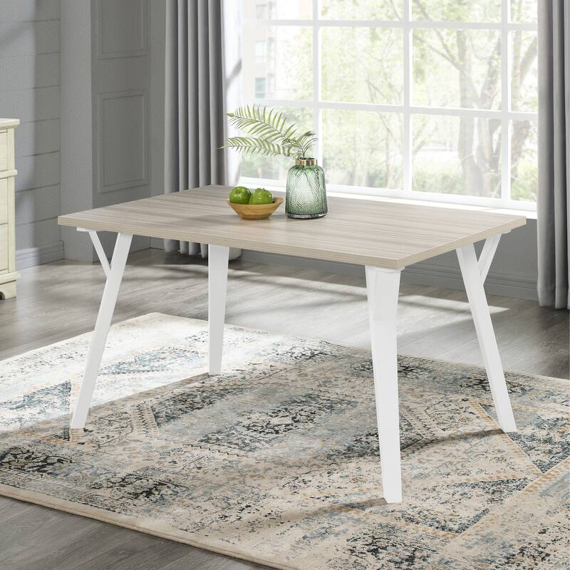 Modern Dining Room Dining Table Furniture Sets Rectangular Dining Table Sets 5-Piece with 4 Windsor Chairs for Living Room