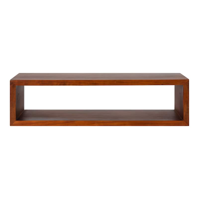 Kate and Laurel Holt Open Cubby Wooden Floating Wall Shelf
