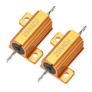 Produktbild von PATIKIL 2 Stück 5W 0.68 Ohm Aluminium Hülle Widerstand Gehäuse Draht Widerstände Schraube Tap Leistungswiderstand Goldton