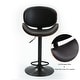 preview thumbnail 5 of 6, Bentwood adjustable bar stools with upholstered swivel, mix color PU Leather Barstools (Set of 2)