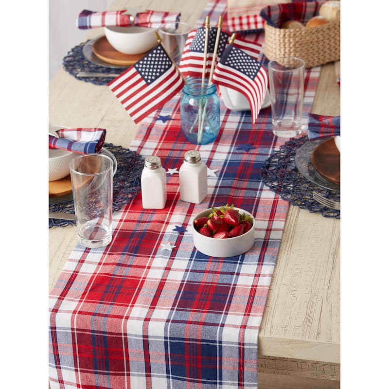 DII Americana Plaid Table Runner