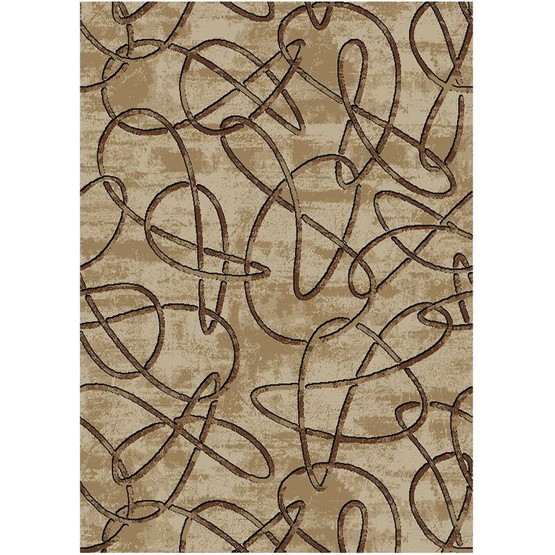 City Scribble Multi Contemporary Area Rug - 7'10"x9'10