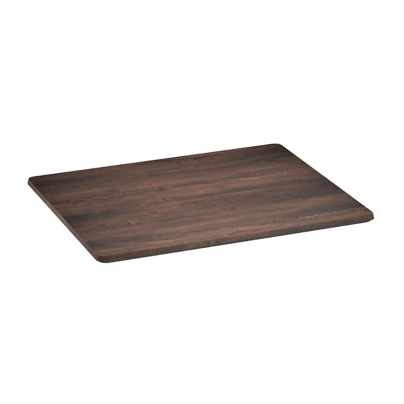 Commercial HPL Wrapped Seamless Scratch and Stain Resistant Tabletop - 29.75"W Dark Brown