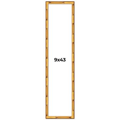 9x43 Frame Gold Bamboo Picture Frame Modern Photo Frame Includes UV Acrylic Shatter Guard Front Acid Free Foam Backing Board