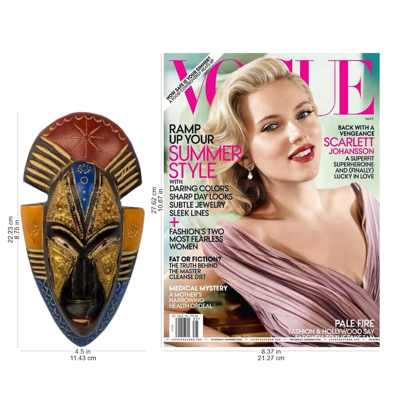 The Curated Nomad Handmade Ghana Opeyemi Wood Mask - 8