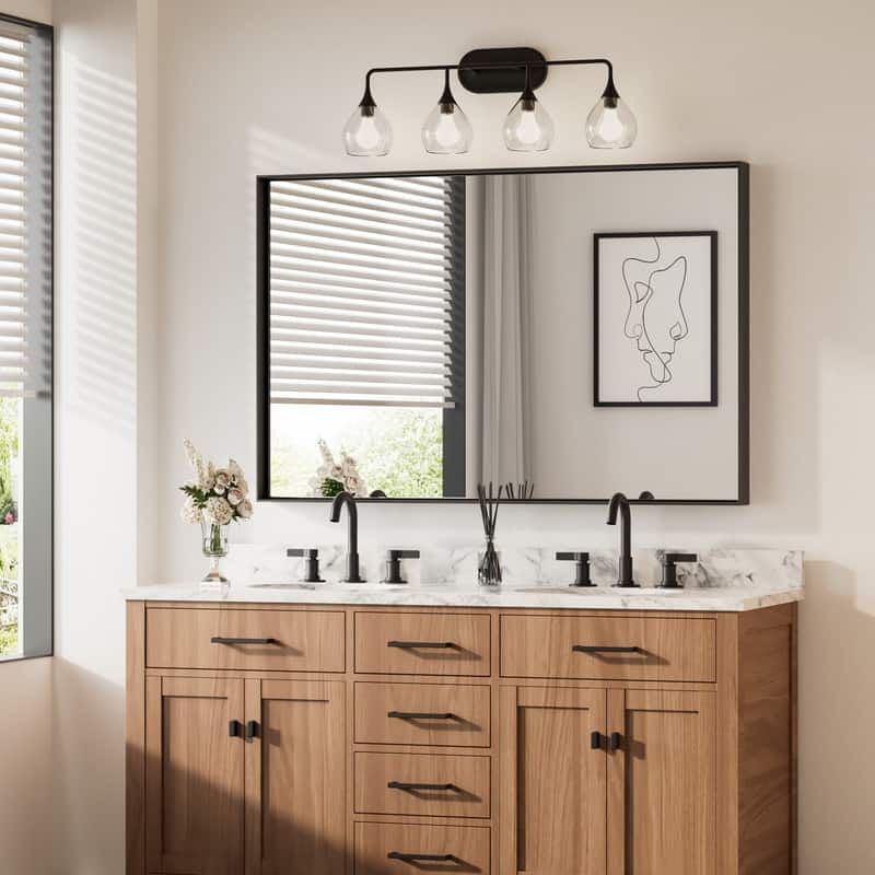 Keonjinn Aluminum Framed Wall Mount Bathroom Vanity Mirror