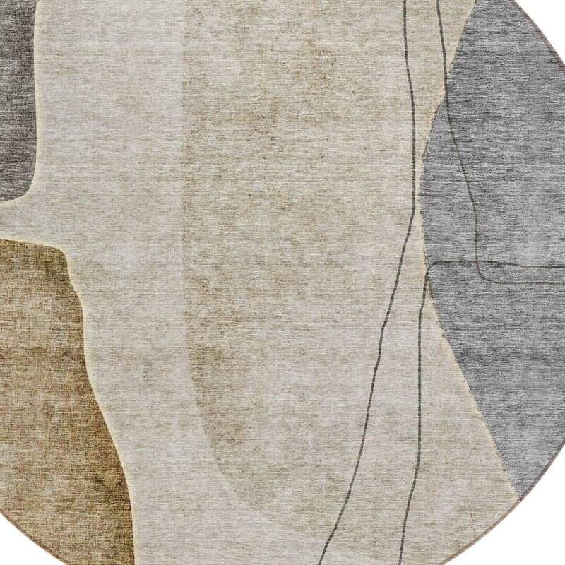 HomeRoots Abstract Transitional Rectangle Outdoor Rug
