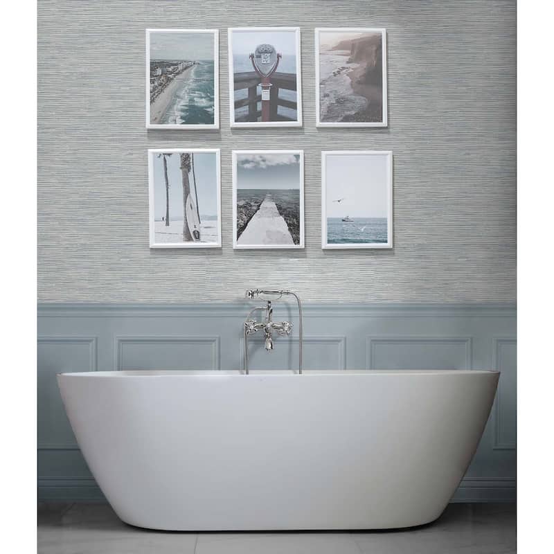 NextWall Cyrus Faux Grasscloth Peel and Stick Wallpaper
