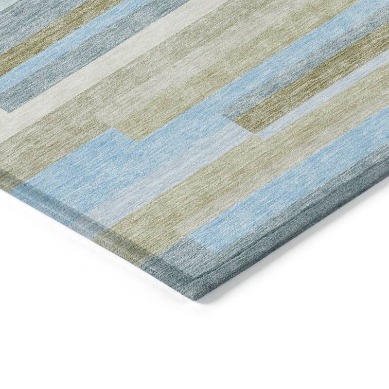 HomeRoots Striped Transitional Rectangle Outdoor Rug