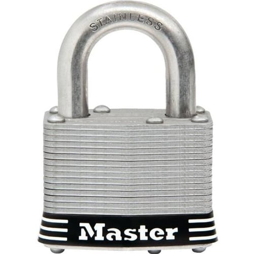 Master Lock 5SSKADHC Laminated Padlock, Stainless Steel, 2"