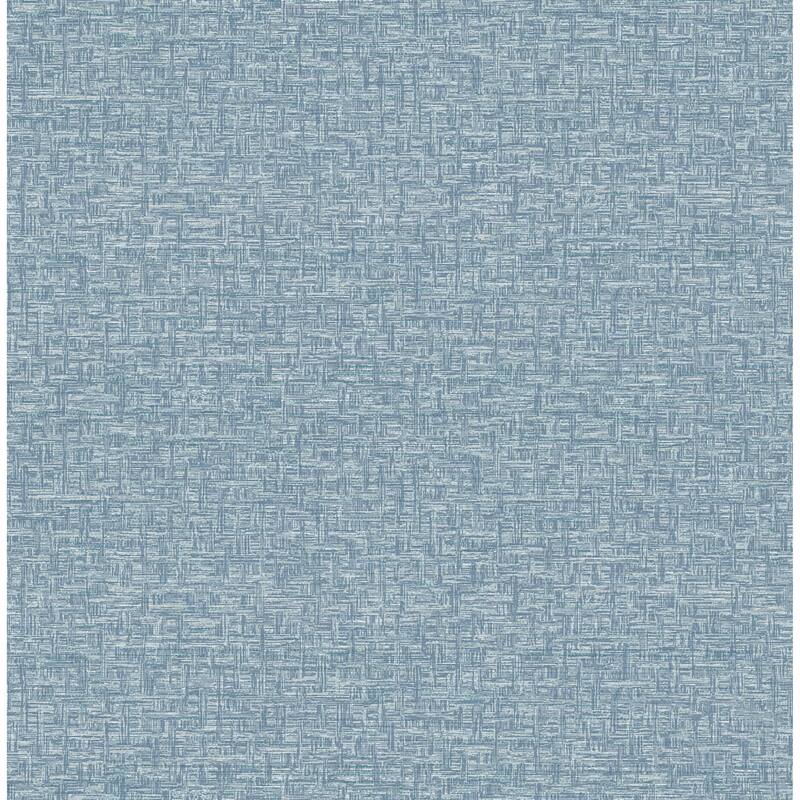 A-Street Prints Minerva Denim Texture Geometric Wallpaper