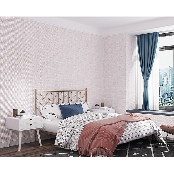Linen Texture Vinyl Peel And Stick Wallpaper Roll 2ft X 33ft Roll 4 Roll Overstock 32933544 Be the first to review this product. overstock com