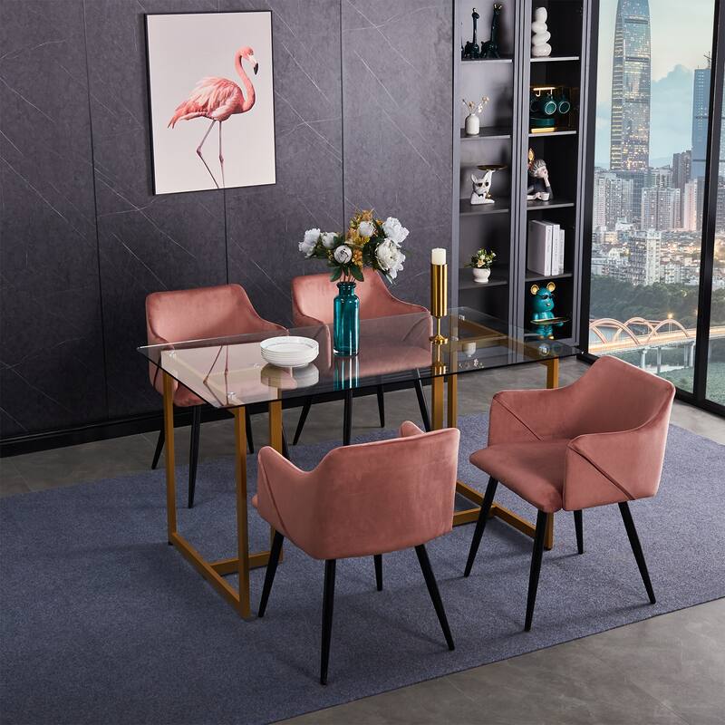 Homy Casa 55'' W Rectangular Transparency Dining Table