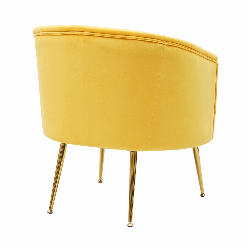 Yellow velvet tub discount chair
