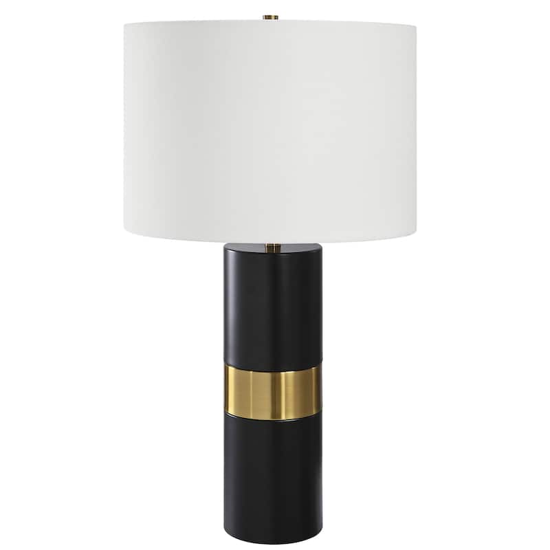 Round Metal Table Lamp - 14"W x 26.5"H x 14"D