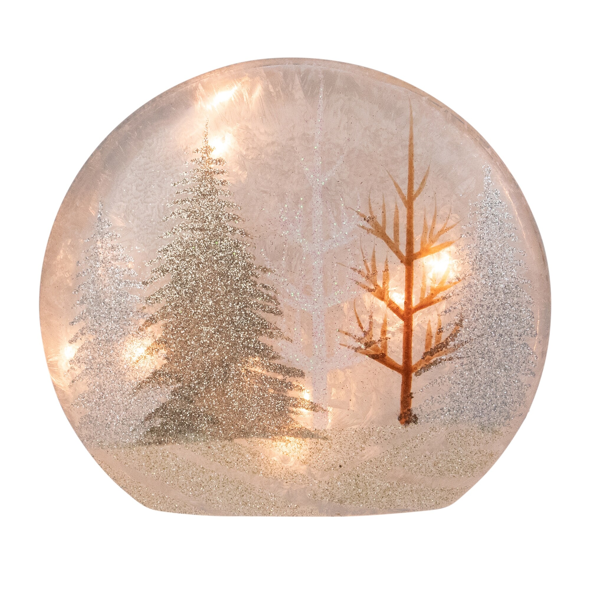 Shop 7 5 White And Silver Round Winter Wonderland Christmas