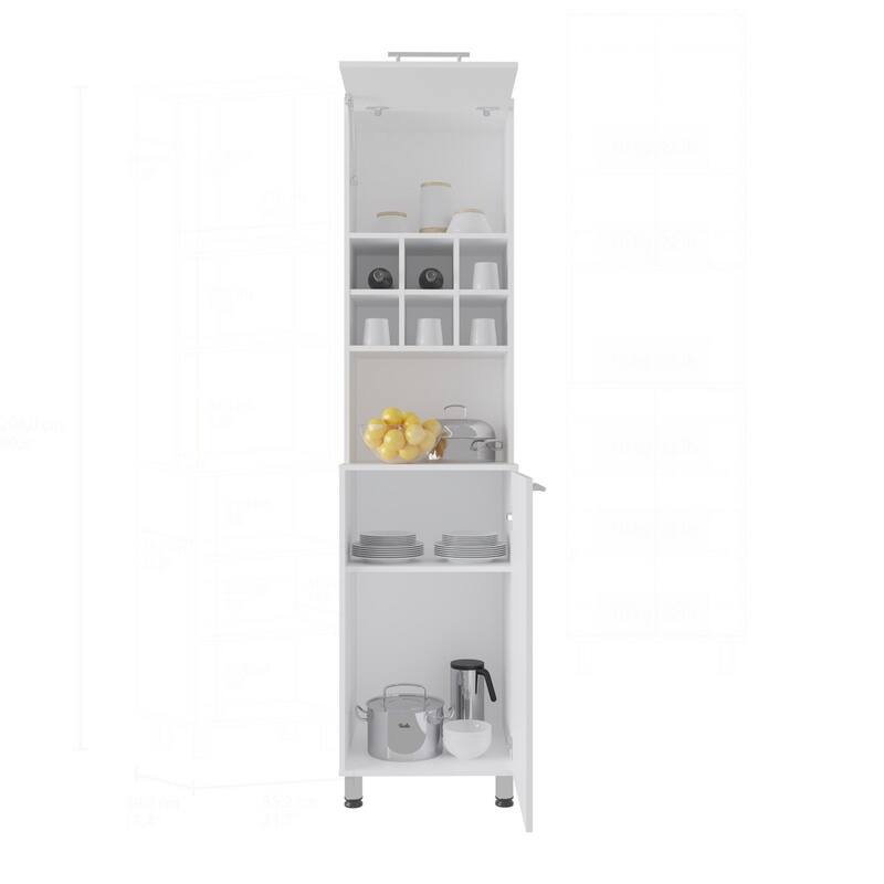 80 inch Versatile High Double Cabinet Kitchen Pantry