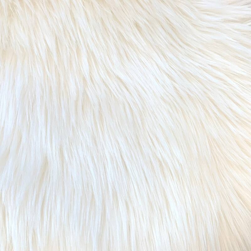 Highland Select Natural Long Wool Sheepskin 4 Pelt Shag Rug - 3' x 6'8" - Ivory