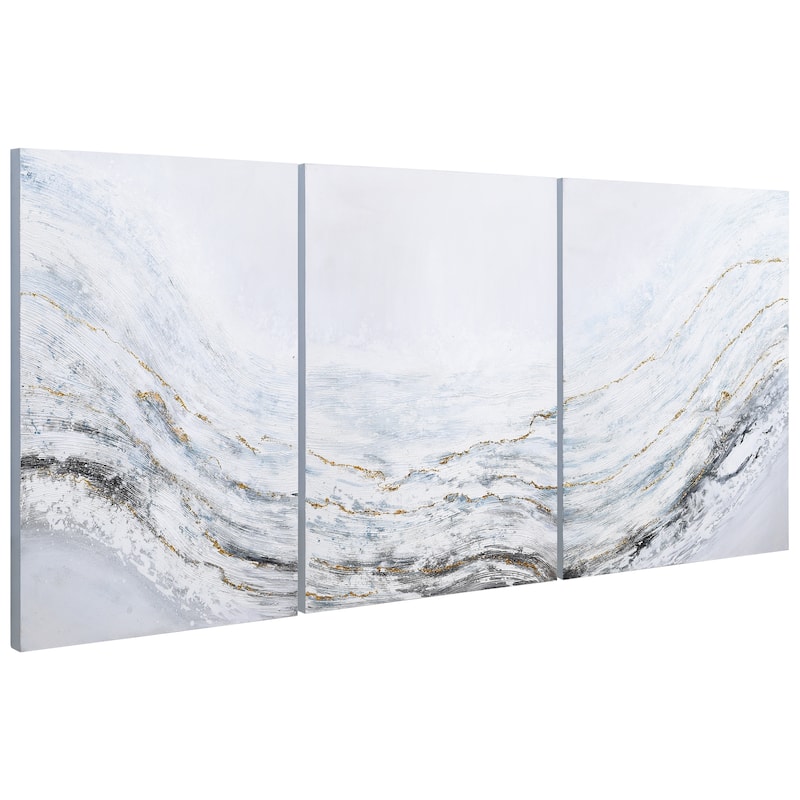 Blizzard Textured Metallic Hand Painted Wall Art by Martin Edwards