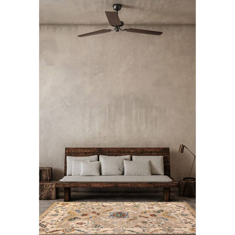 ECARPETGALLERY Hand-knotted Modern Oushak Light Khaki Wool Rug - 7'11 x 9'11