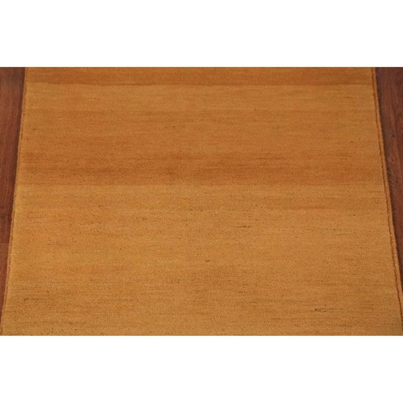 Gabbeh Oriental Rug Hand-Knotted Wool Carpet - 2'9" x 3'11"