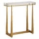 preview thumbnail 5 of 5, Thick Crystal Top End Accent Table - 24" - Antique Gold