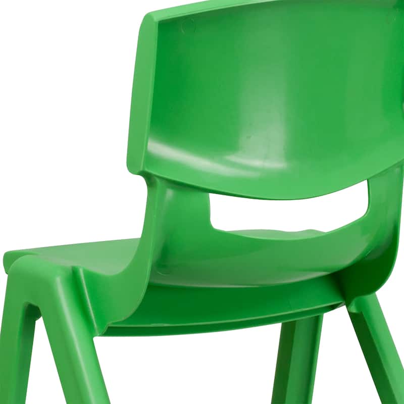 4 Pack Plastic Stack School Chair with 15.5"H Seat, 3rd-7th School Chair