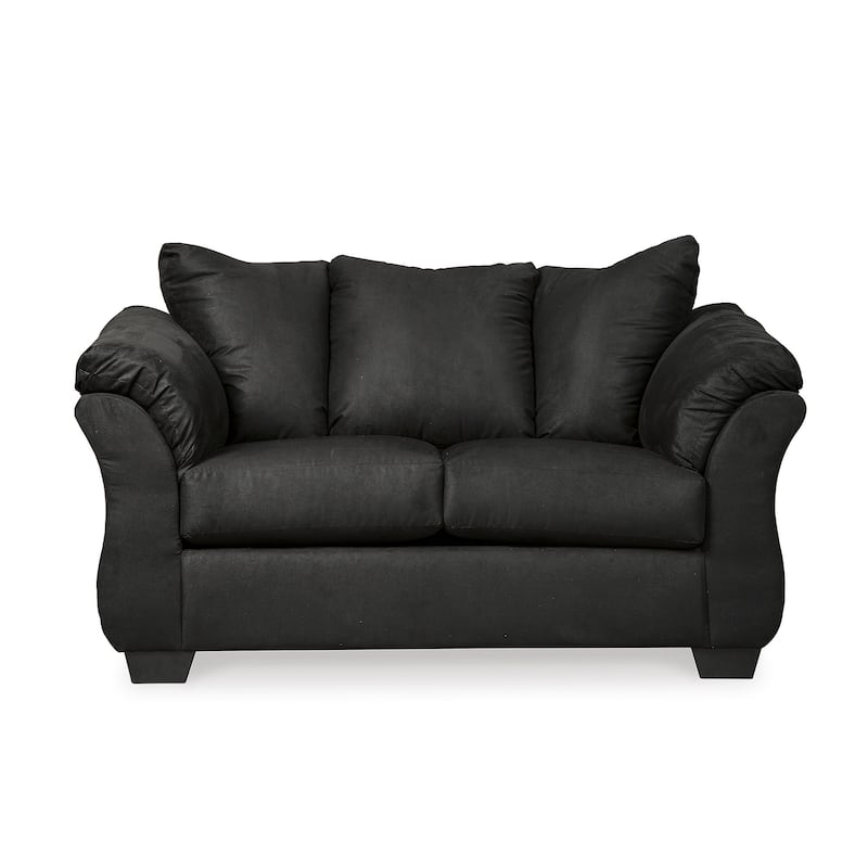 Darcy Contemporary Black Loveseat
