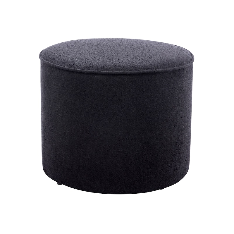 Porthos Home Belia Boucle Fabric Round Ottoman Coffee Table