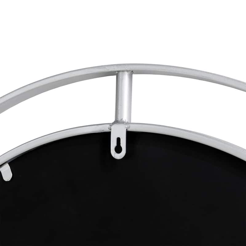 Glitzhome 24"D Modern Round Accent Decorative Wall Mirror Bathroom Vanity Decor