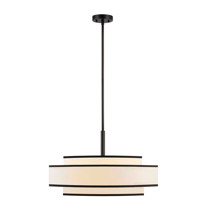 GetLedel 5-Light Double Shaded Drum Chandelier