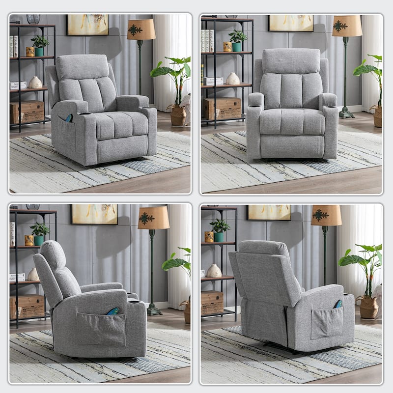 Recliner Sofa for Living Room, Extra Wide Modern Overstuffed 1/2/3 Seat Reclining Manual Sofa Chair