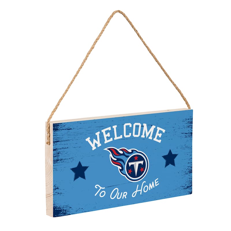 Tennessee Titans Wooden Door Decor Wall Sign - Multi-Color