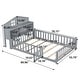 preview thumbnail 8 of 40, Full Size Wood Floor Bed w/ Bookcases ,Guard Rails,Storage Headboards
