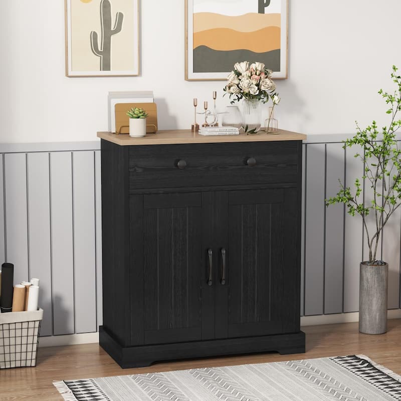 Kitchen Storage Cabinet, Modern Buffet Cabinet with Storage, Coffee Bar with 2 Drawers and 2 Doors