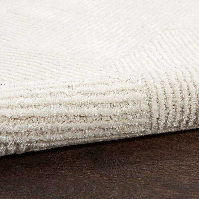 Michael Amini Abstract Linear Shimmer Area Rug