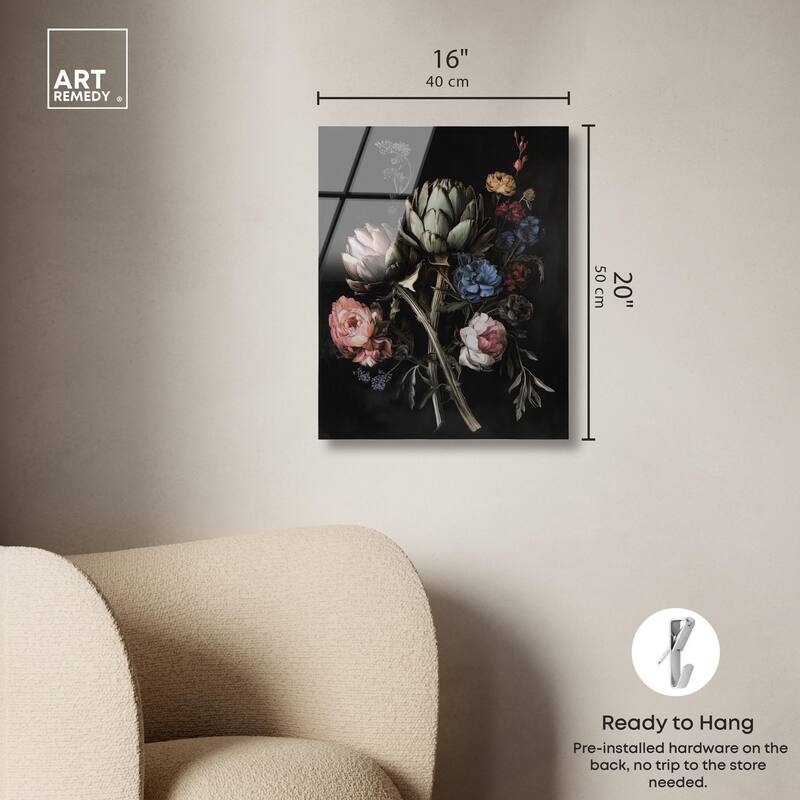 Moody Artichoke III Acrylic by Art Remedy, Ready to Hang