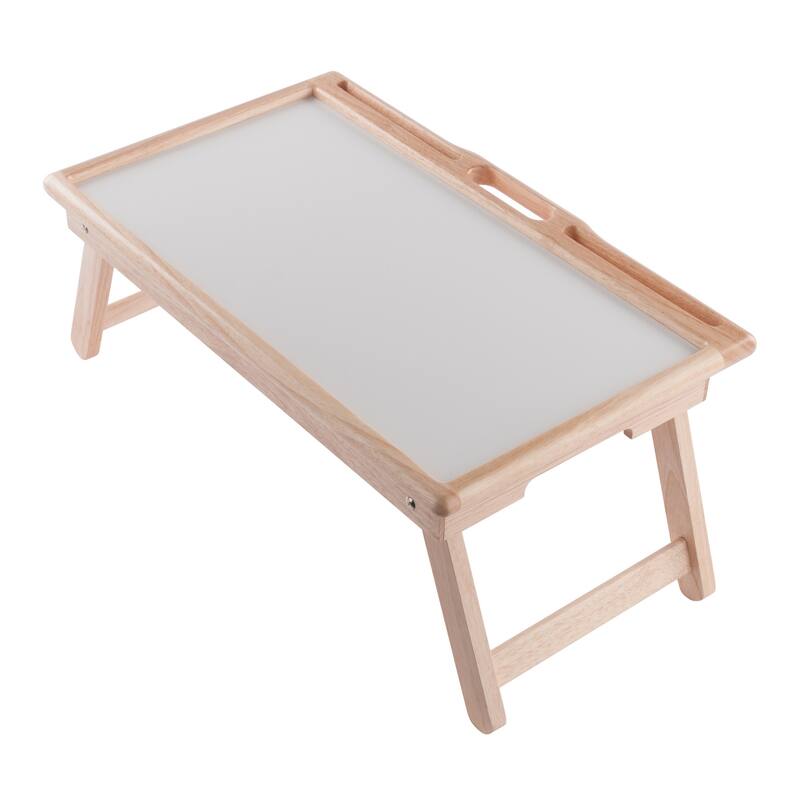 Arlo Breakfast Tray with Flip Top Natural and White Finish