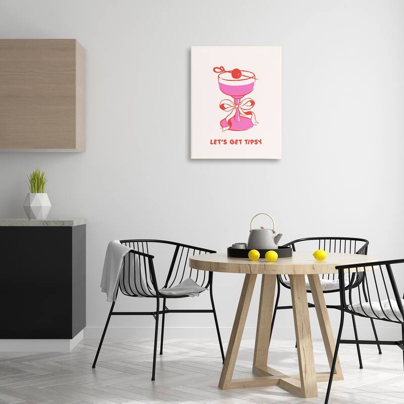 Stupell Let's Get Tipsy with Glass Canvas Wall Art Design By House of Lulu