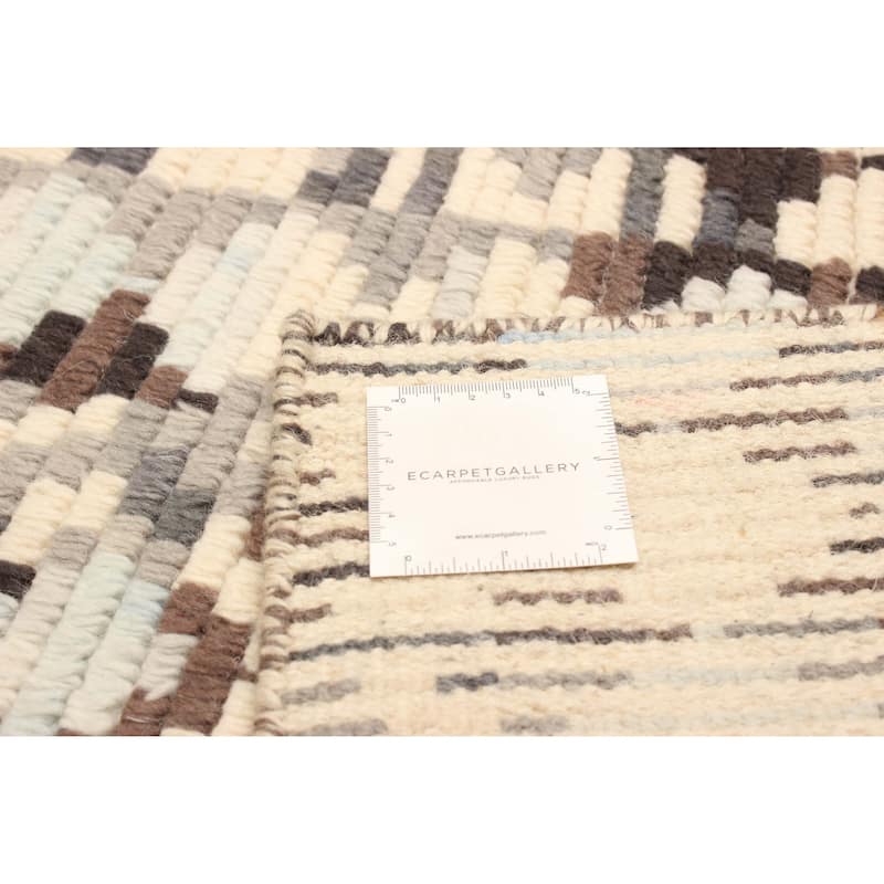 ECARPETGALLERY Hand-knotted Tangier Cream Wool Rug - 5'4 x 7'9