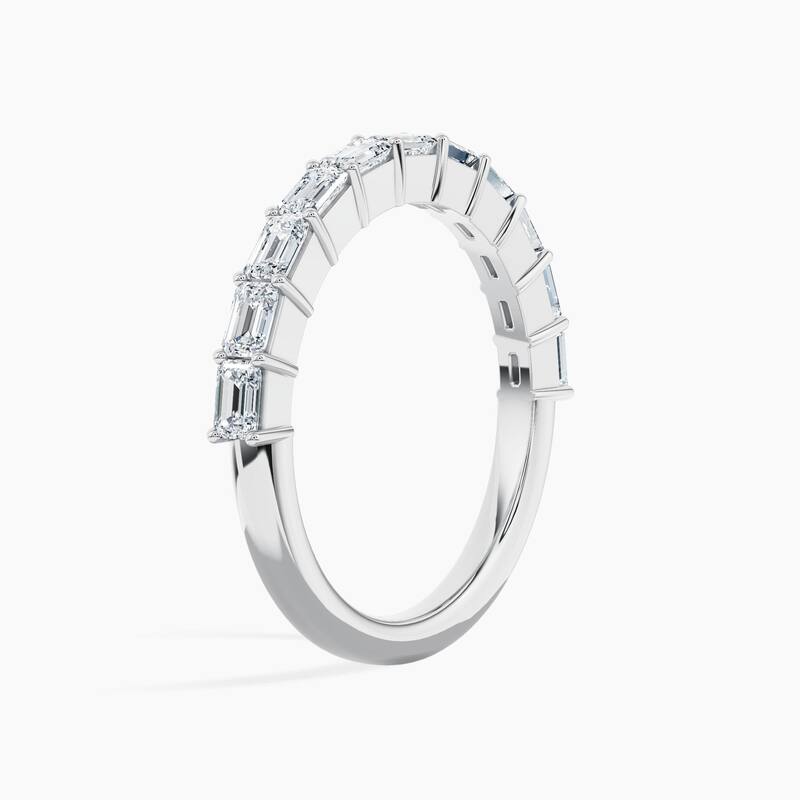 Auriya 14k Gold Emerald East-West Lab Grown Diamond Half Eternity Band 1.10 - 3.75 ct. tw. (F-G, VS)