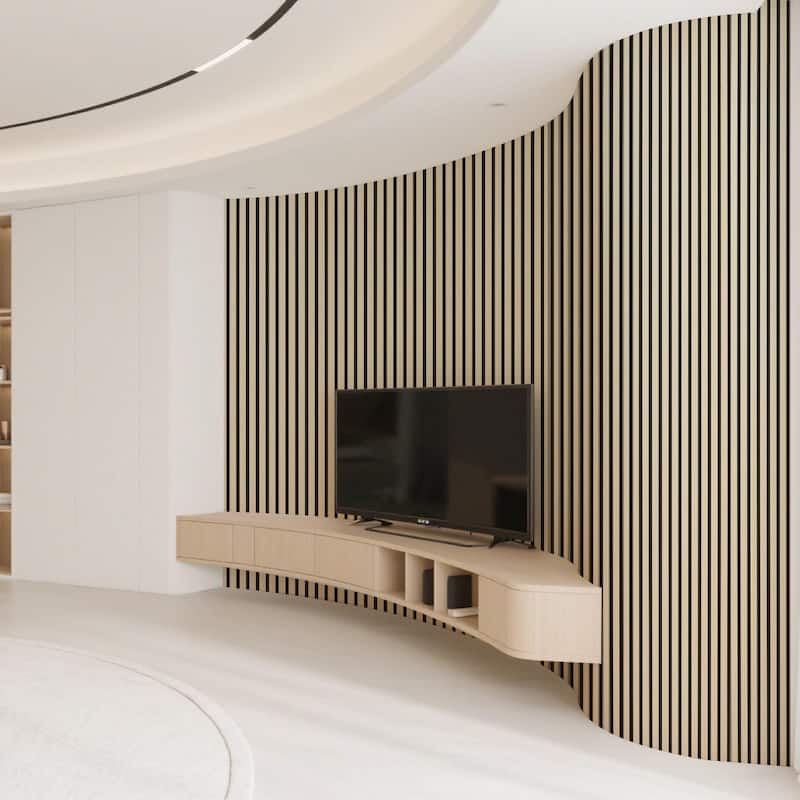 Art3d Flex Acoustic 3D Wall Panel 95.3"x23.8" Oak
