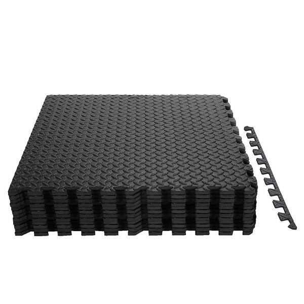Costway 12Tiles 1/2'' Puzzle Exercise Floor Mats w/EVA Foam Interlocking Tiles (25''x25'') Costway 12Tiles 1/2'' Puzzle Exercise Floor Mats w/EVA Foam Interlocking Tiles (25''x25'')