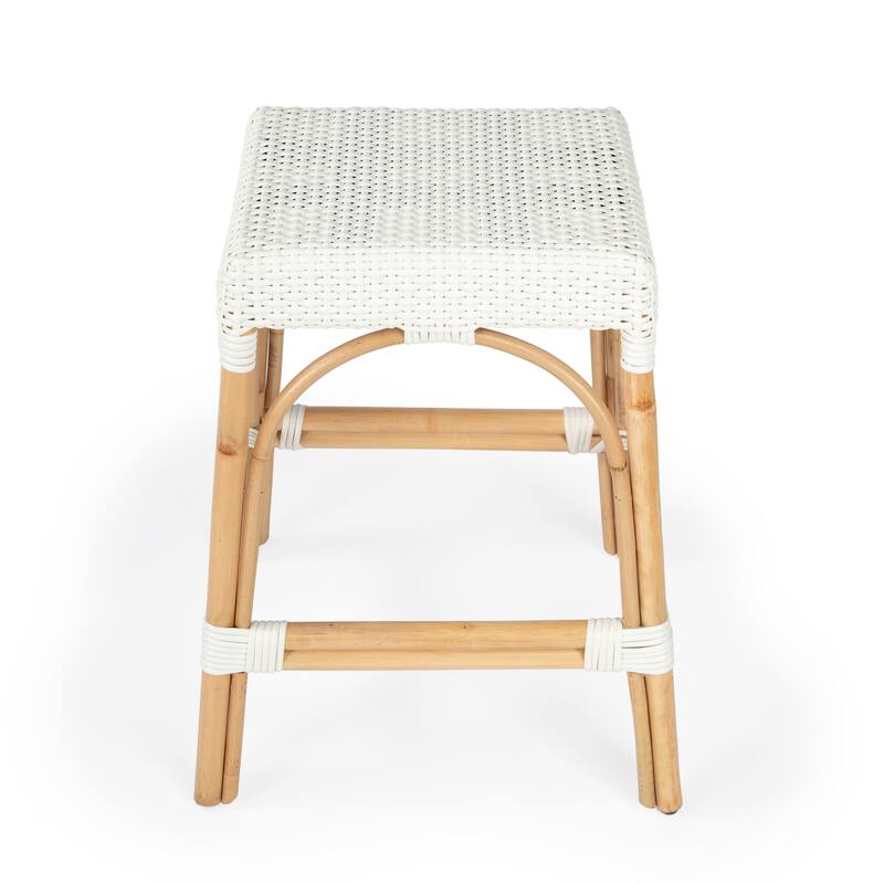 Robias 24.5" Rattan Rectangular Counter Stool