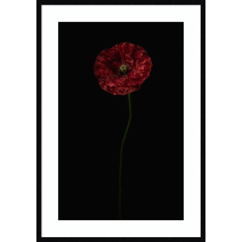 Long-stemmed by Lotte Gronkjar Wood Framed Wall Art Print