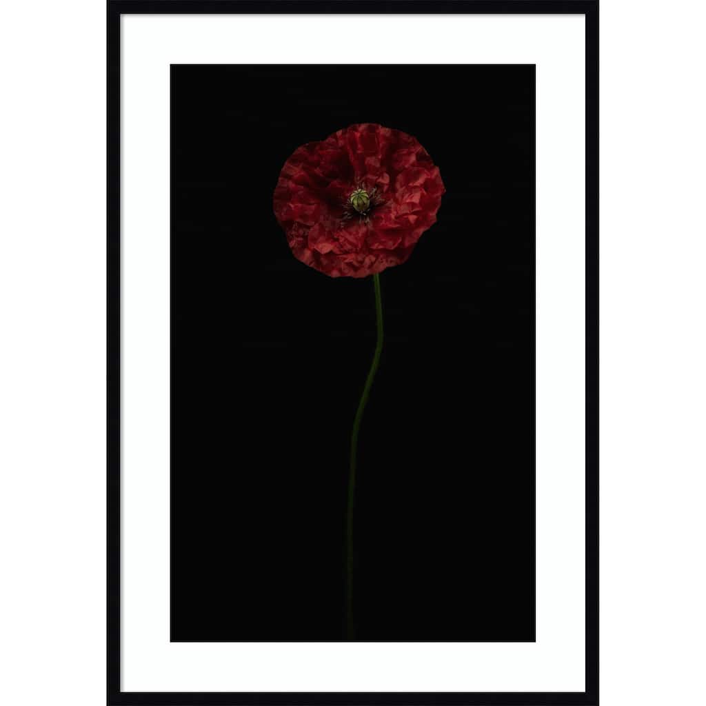 Long-stemmed by Lotte Gronkjar Wood Framed Wall Art Print